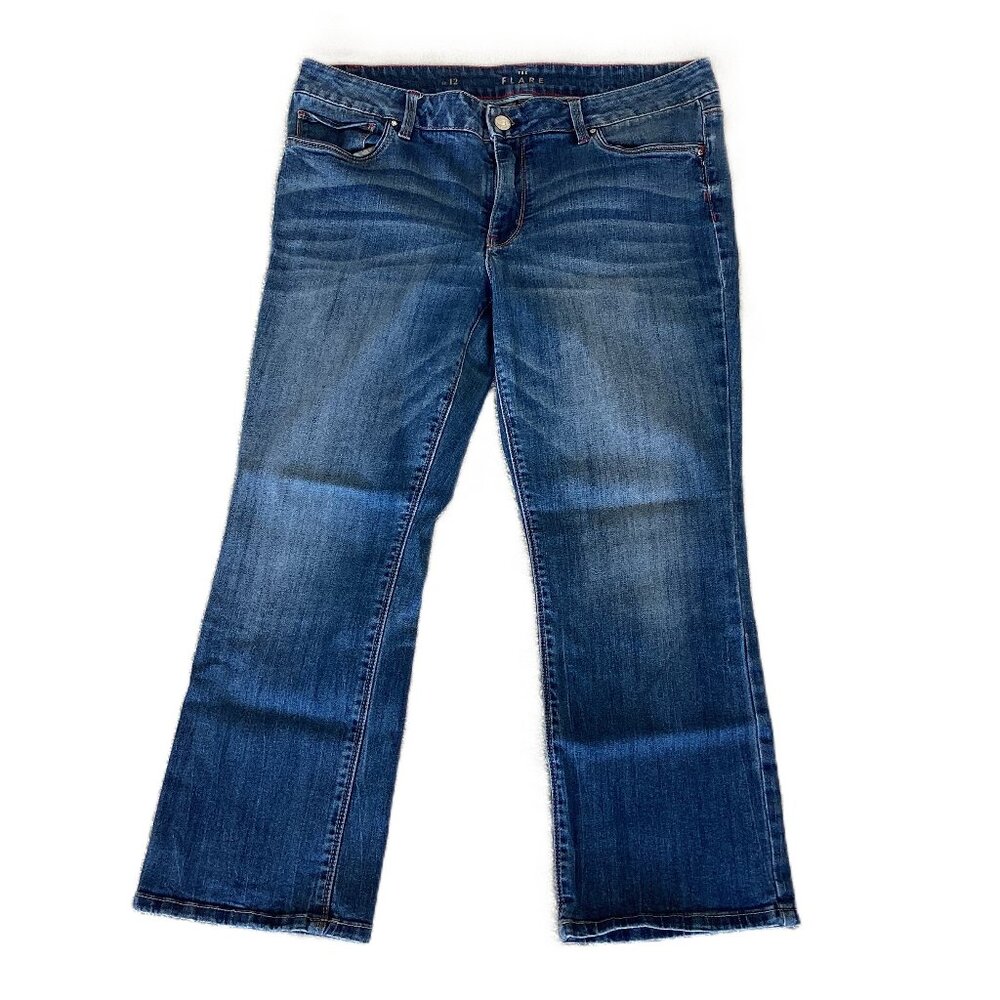 White House Black Market Flared Crop Jeans